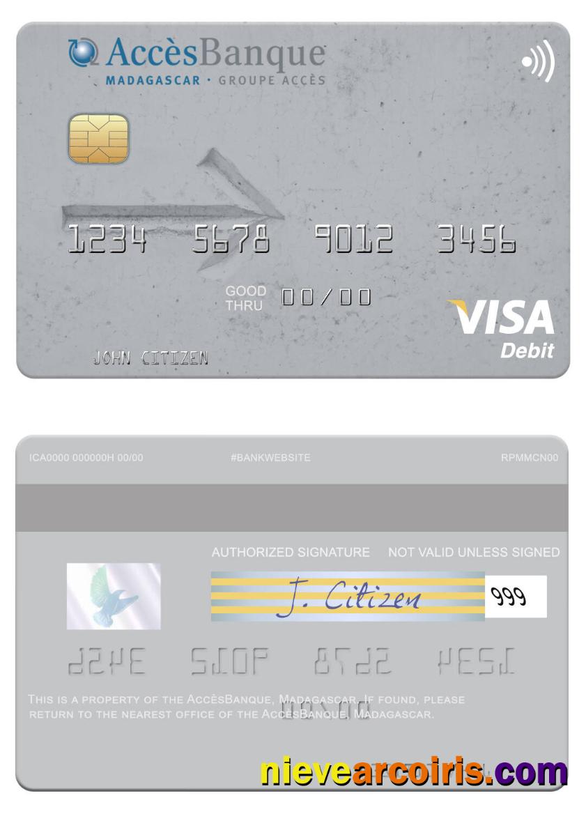 Madagascar AccèsBanque visa debit card
